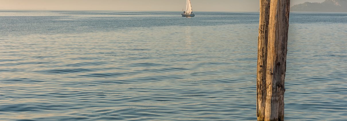Der Gardasee mit Segelboot